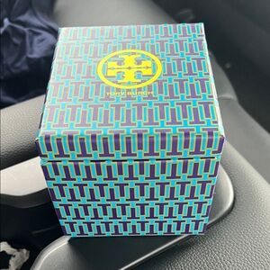Tory Burch Geometric Blue and Green Box blank card